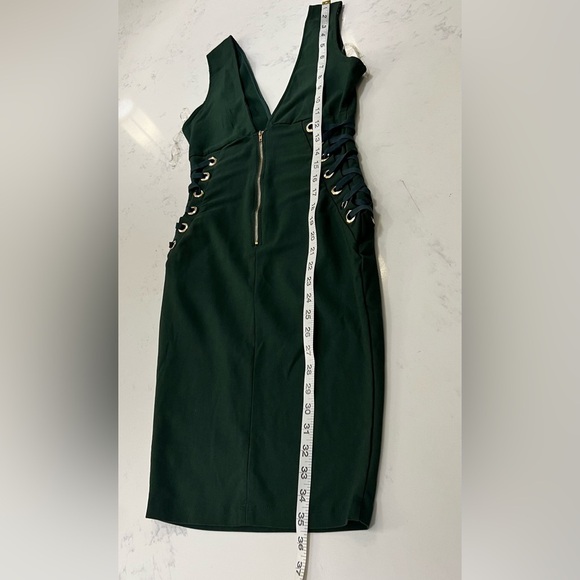 IIRIS Deep Green Lace-Up Mini Dress - Picture 7 of 10